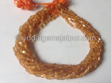 Madeira Citrine Faceted Oval Shape Beads